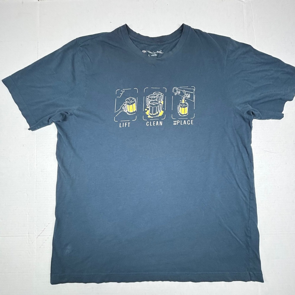 Travis Mathew‎ Mens Large Shirt Graphic Lift Clean Replace Beer Enthusiast Party - Picture 8 of 8